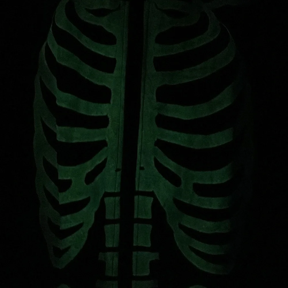 SOMSOC Halloween Children Skeleton Onesie Costume Glow In the Dark Jumpsuit